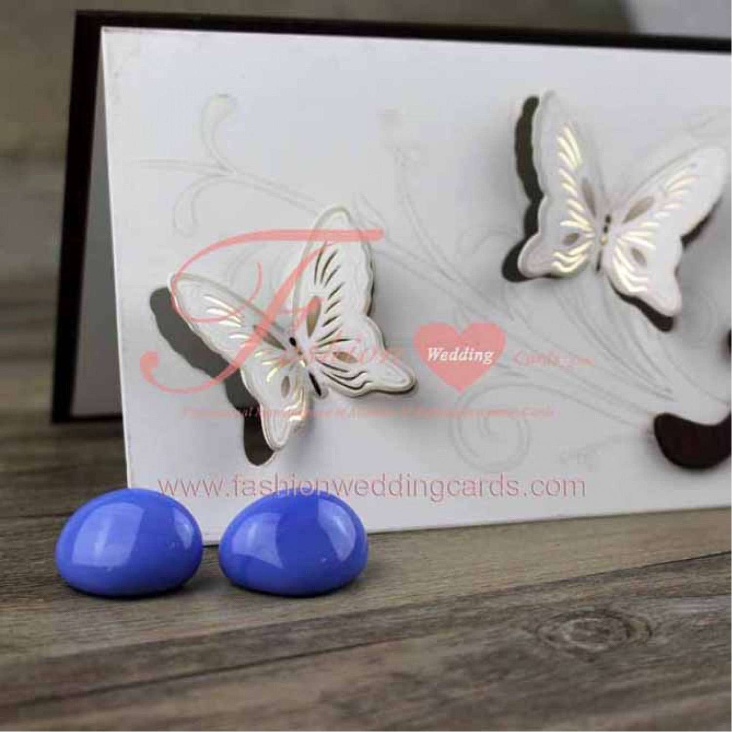 Wooden Invitation 3D Butterfly Invitation Card With Paper Pocket